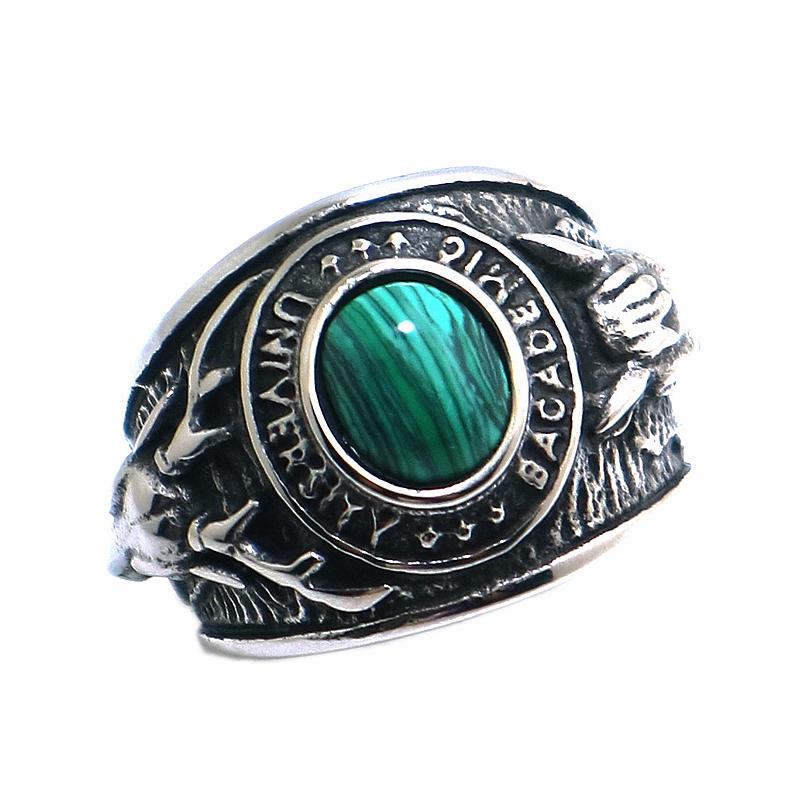 

Cluster Rings Mens Boys 316L Stainless Steel Cool Est Vintage Stone Deer Ring