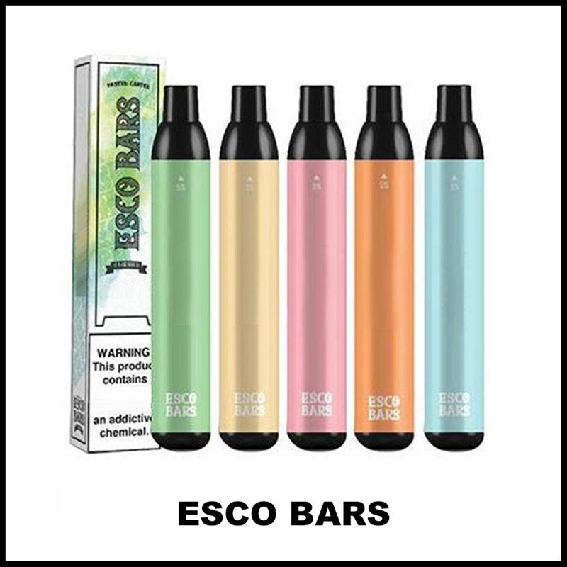 

ESCO BARS Disposable E cigarettes 2500 Puffs Vape Pen 1000mAh Battery Pod Device Kit 6ml 5% Pre-filled Mesh Coil Pods Vaporizers cake escobar lux air bar flow cuvie plus