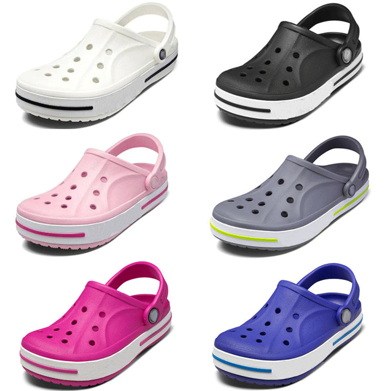 

Classic Slip Garden Clog Shoes Women Quick Drying Summer Beach Slipper Hollow Flip Flop Outdoor Sandals Men Cross Strap shoes, Black