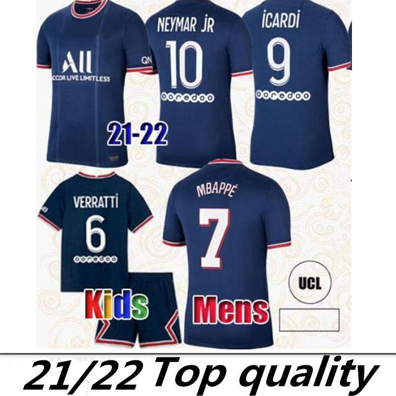 

XXXL 4XL 21 22 MBAPPE Soccer Jerseys KEAN 2021 2122 VERRATTI MARQUINHOS DI MARIA ICARDI maillots de football Men's Jersey and kids kit, Picture