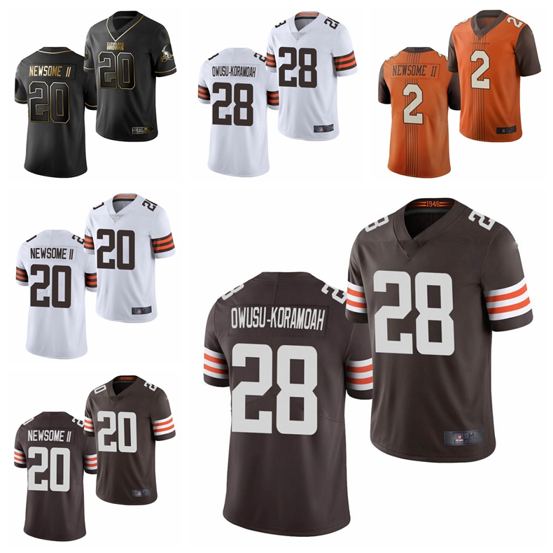 

ClevelandBrownsMen Women Youth Football Greg Newsome II 20 Jeremiah Owusu-Koramoah 28 2021 Draft Vapor Limited Jersey White, Grey