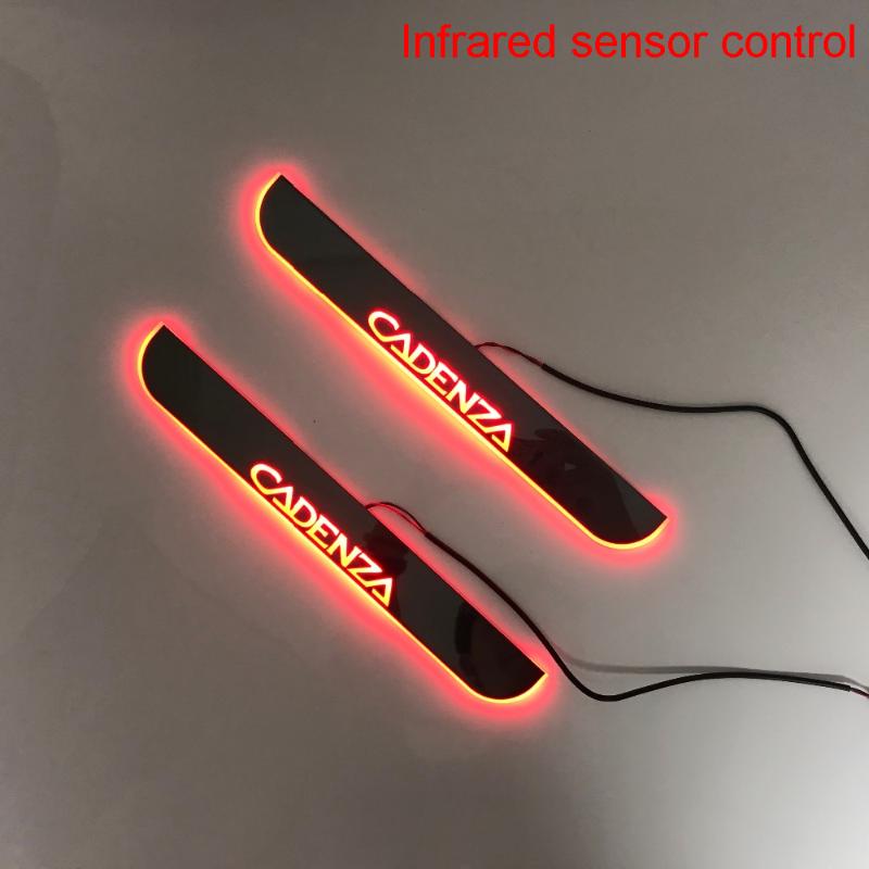 

Infrared Sensor Control Led Door Sill Plate Strip Welcome Light Threshold Guard Protectors For Kia Cadenza Interior&External Lights