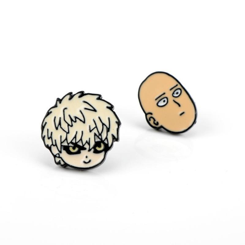 

Dangle & Chandelier Japanese Anime ONE PUNCH MAN Earrings Faccessories Saitama Genos Asymmetric Stud Earring For Men Women Wholesale, Silver