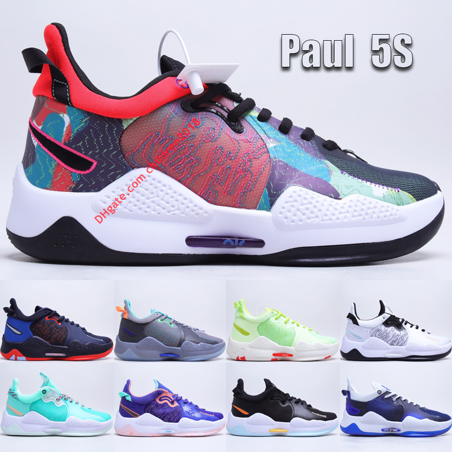 

PG 5 Basketball Shoes PG5 Paul George Trainers Multicolor Wolf Grey Pao Jiao Platinum Tint White Black Mens Outdoor Sneakers Size 7-11, La drip