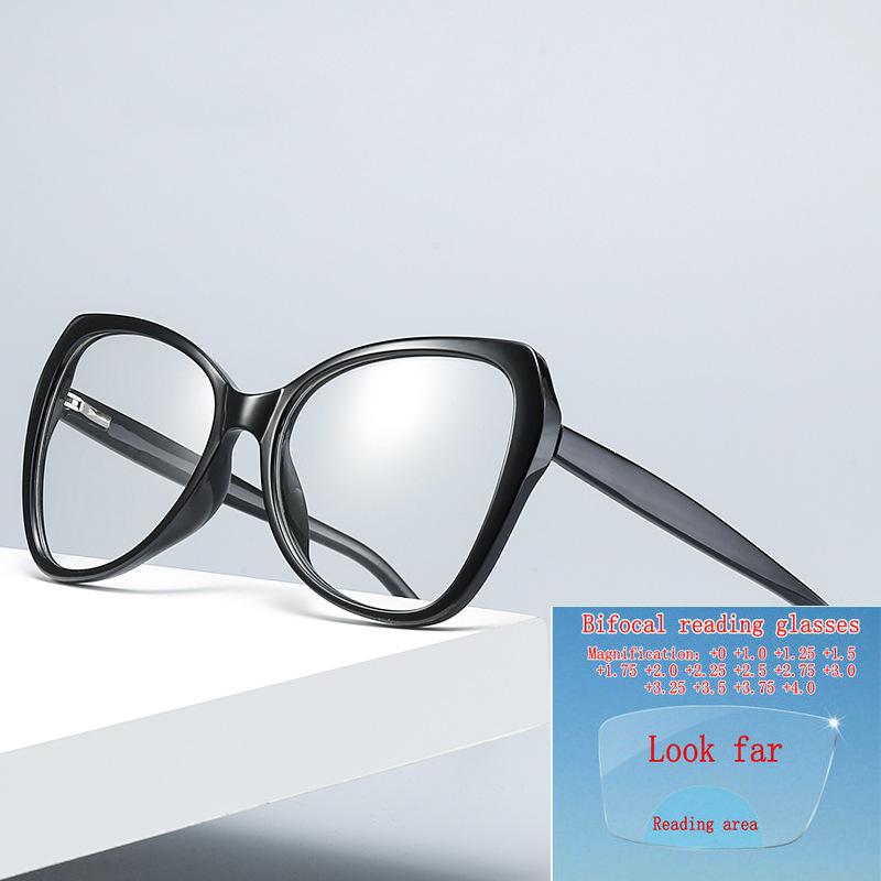 

Sunglasses Bifocal Reading Glasses, Transition Pochromic Dark Grey Sunglasses, Oval Frame, Computer Anti Glare NX