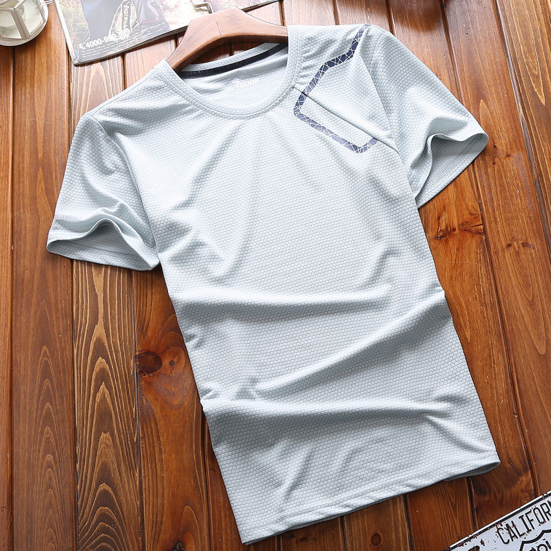 

02 Outdoor short-sleeved soccer Jersey summer sports T-shirt quick-drying men's tops fitness clothes, Black;yellow