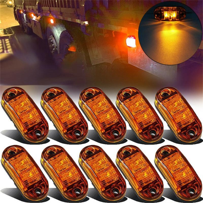 

Emergency Lights 12V 24V Led Amber Warning Light Semaphore Clearancelamp Yellow White Red Side Marker Lamp For Trailer Trucks Car