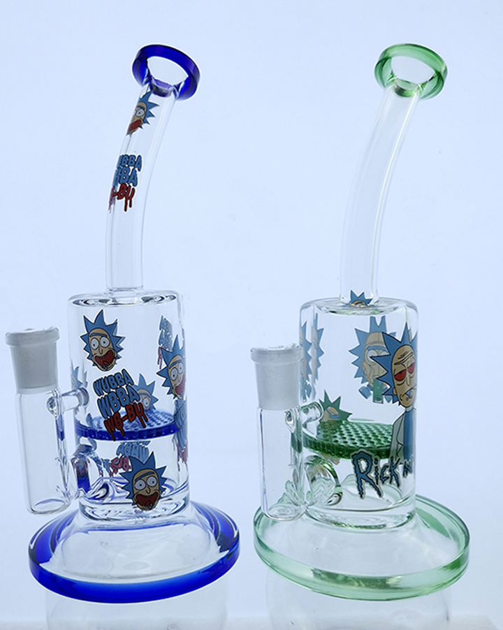 

Bong Dab Rig Water Pipes 8" Tall Thick Glass Honeycomb Perc Bongs Heady Pipe Wax Oil Rigs 14.4mm joint dhzeusshop hot selling
