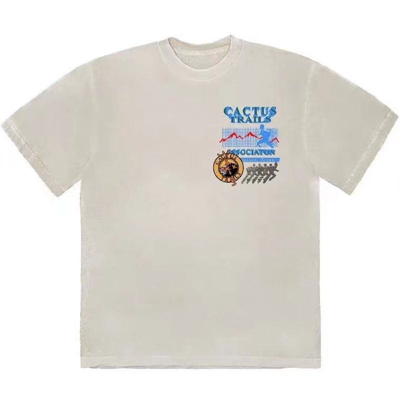 

New Travis Scott Cactus Jack Trails Assn T shirt Men Women Hiphop O-Neck Tees Cotton Printed T-Shirt Men