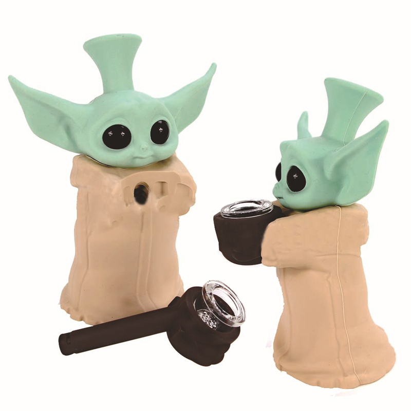 

4.7" Unbreakable Silicone Pipes Baby Silicone Tobacco Hand Pipe With Glass Bowl Water Bong Oil Burner Rigs Portable Smoking Accessories