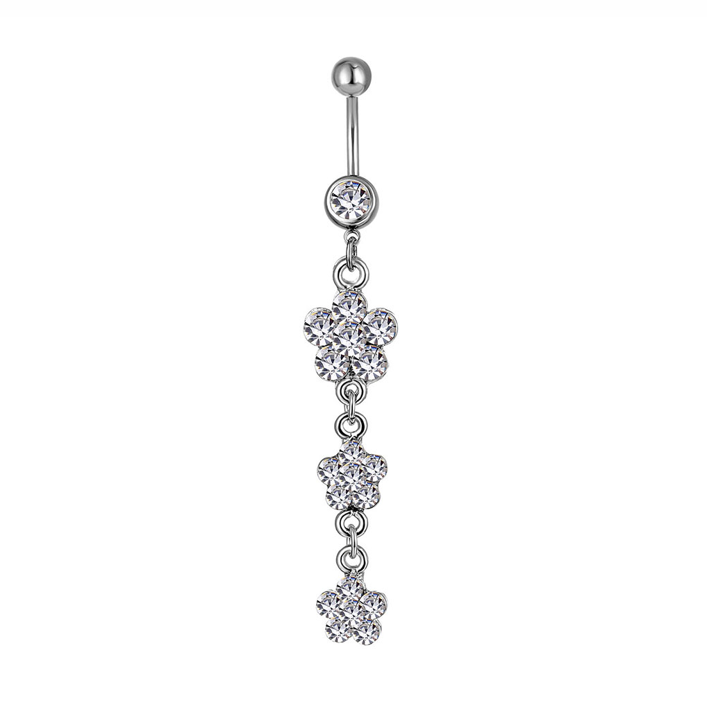 

D0342 Flower Belly Navel Button Ring