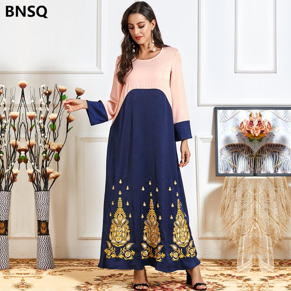 

maxi long sleeve woman dress plus size elegant autumn 2021 vintage embroidery muslim fashion arabic dresses turkey clothes robe, Red