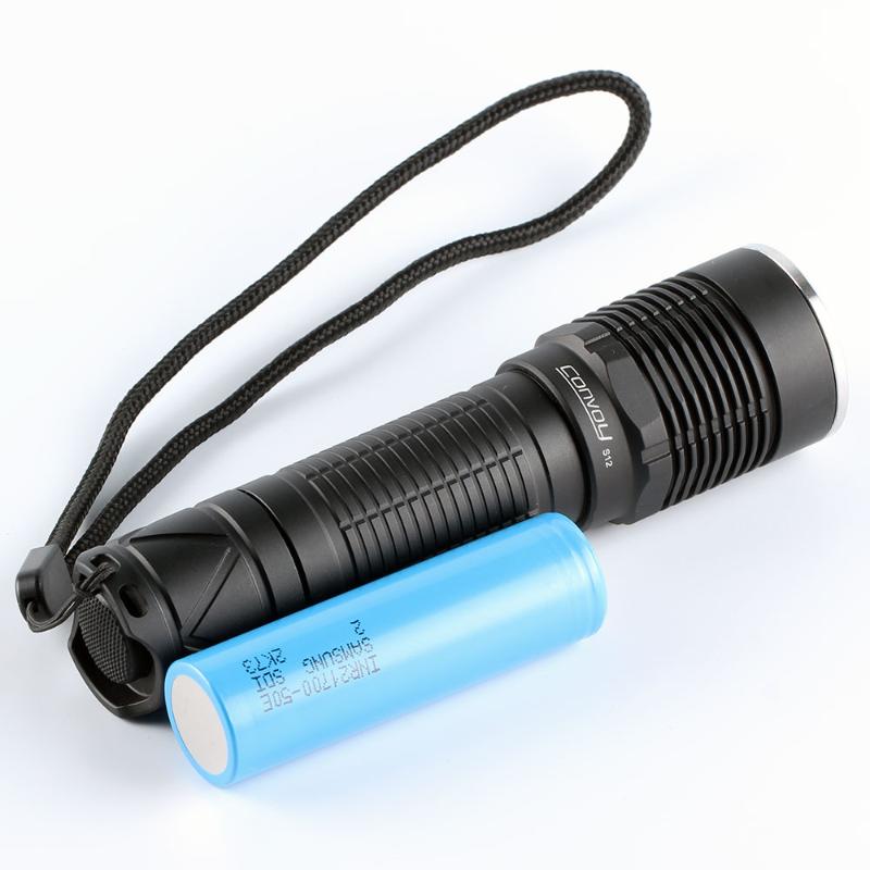 

Convoy S12 With LH351D 2700K 3500K ,with 21700 Lithium Battery Flashlights Torches