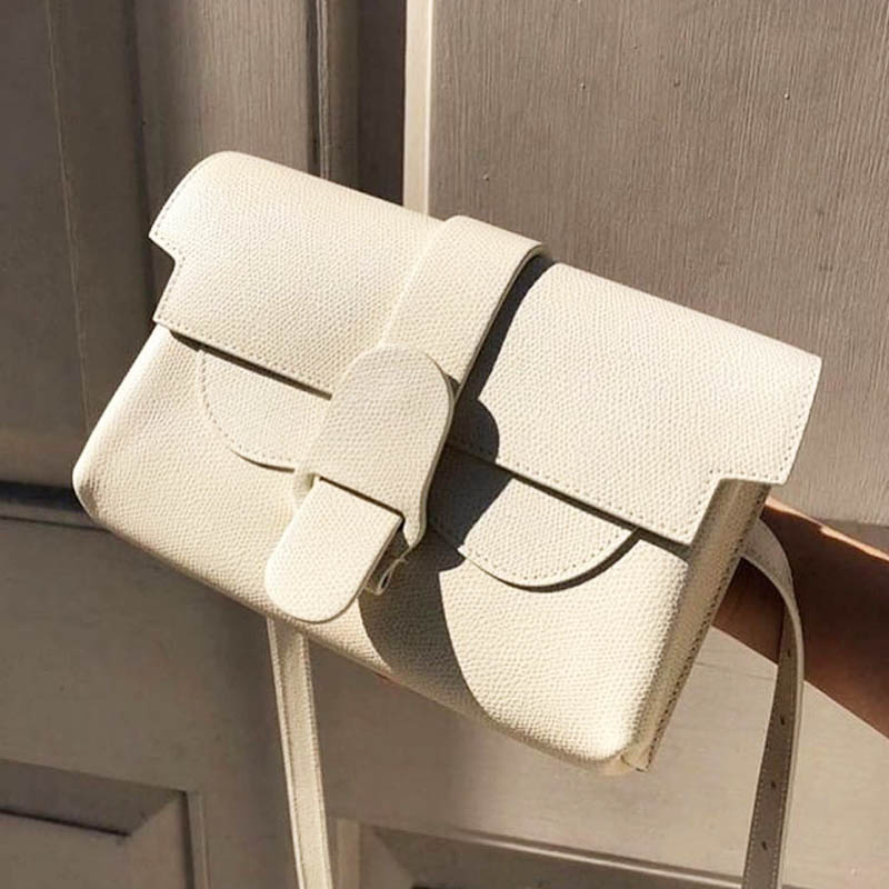 

Women Pure Color Pu Leather Shoulder Messenger Bag Luxury Brand Design Womens Crossbody Bags For Casual Female Purse Handbag, Beige messenger bag