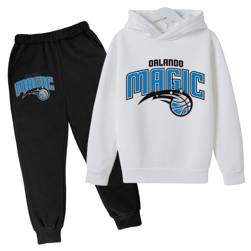 

Clothing Sets Basketbal Autumn Clothes Children Boys Girls Sport Letters Hoodies Pants 2Pcs/Sets Toddler Active Infant Kids Tracksuit, White