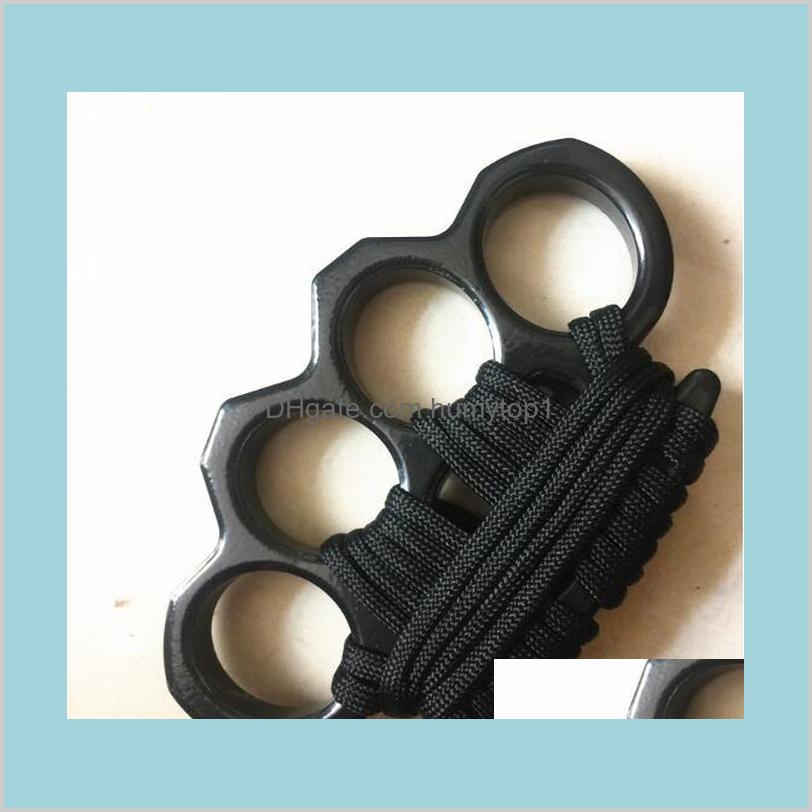 

Brand Rope Coverbrass Knuckles Tactical Survival Multi-Functional Self Defense Edc Dusters Tool With Oxford Bag 1Hone Qlrpw