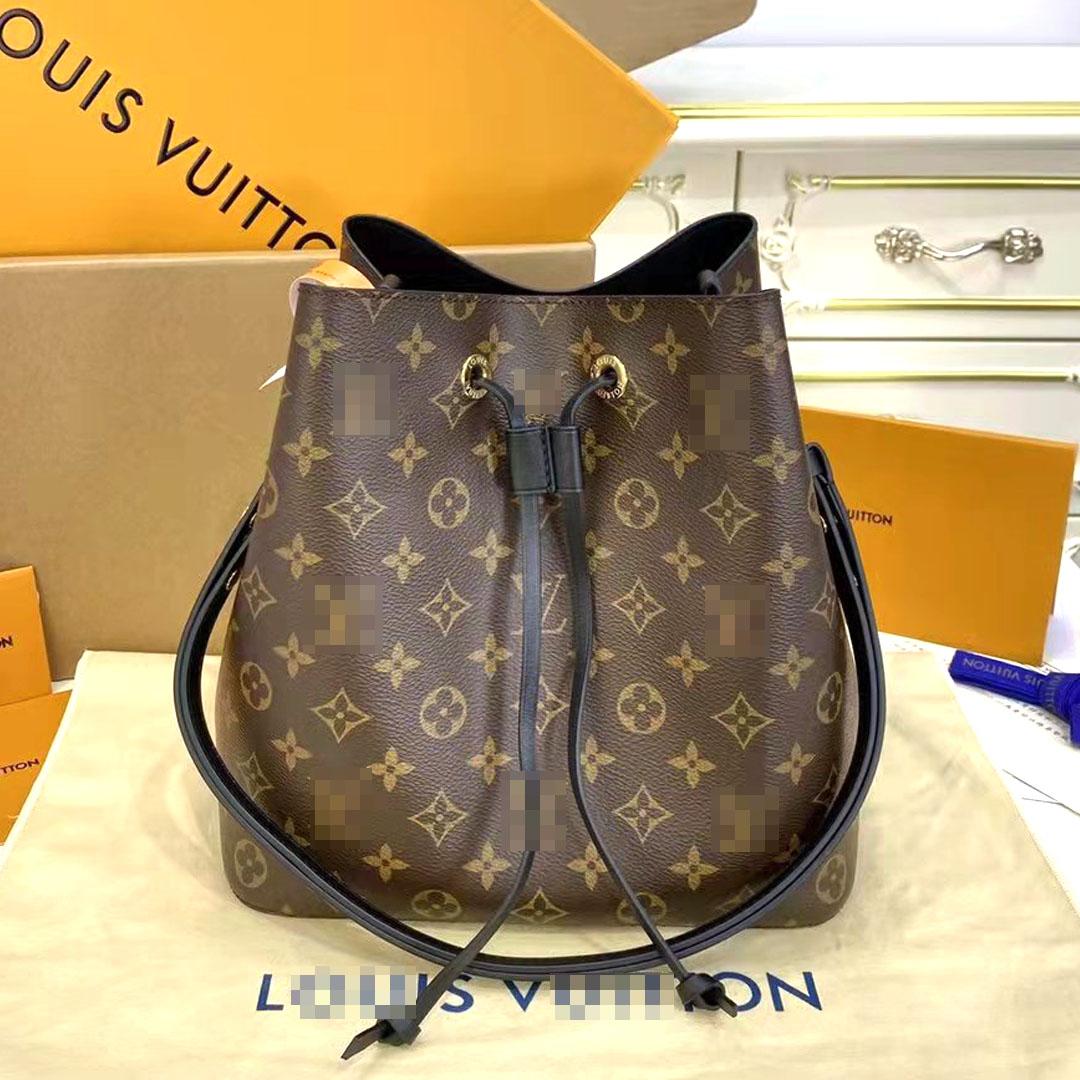 

Luxurys Designers NEONOE Crossbody Bucket Handbags Purses Drawstring Women Totes Letter Genuine Leather Bags Backpacks GG's LOUIS's VUTTON's LVs YSLs, For shipping