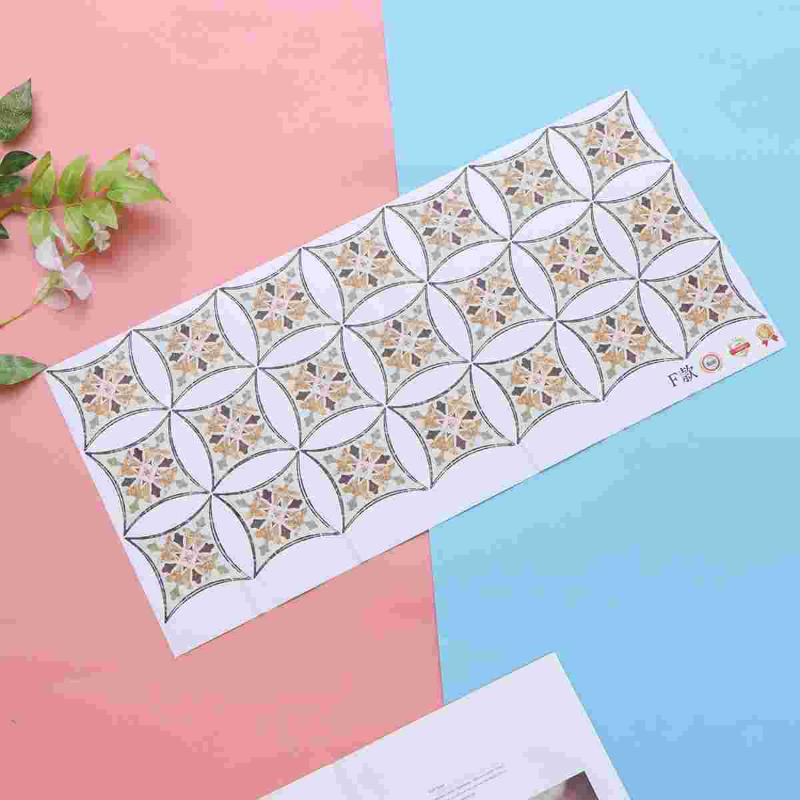 

Wall Stickers Pcs Classic Thicken Simulation DIY Diagonal Tile Removable Waterproof Non-Slip Bathroom Floor
