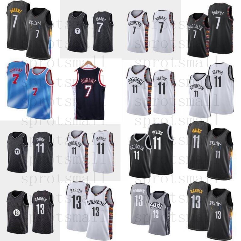 

Kevin 7 Durant Basketball Jersey Mens Kyrie 13 Harden City 11 Irving Blue White Black Sleeveless Shirt Ag''nba''Jerseys, 10