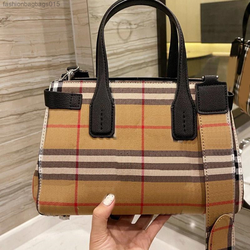 

Women Handbag Tote Bag Large Capacity Shoulder Shopping Bags Fashion Tartan Canvas Genuine Leather Patchwork Color Crossbody Purse Detchable A-001, 26x18cm