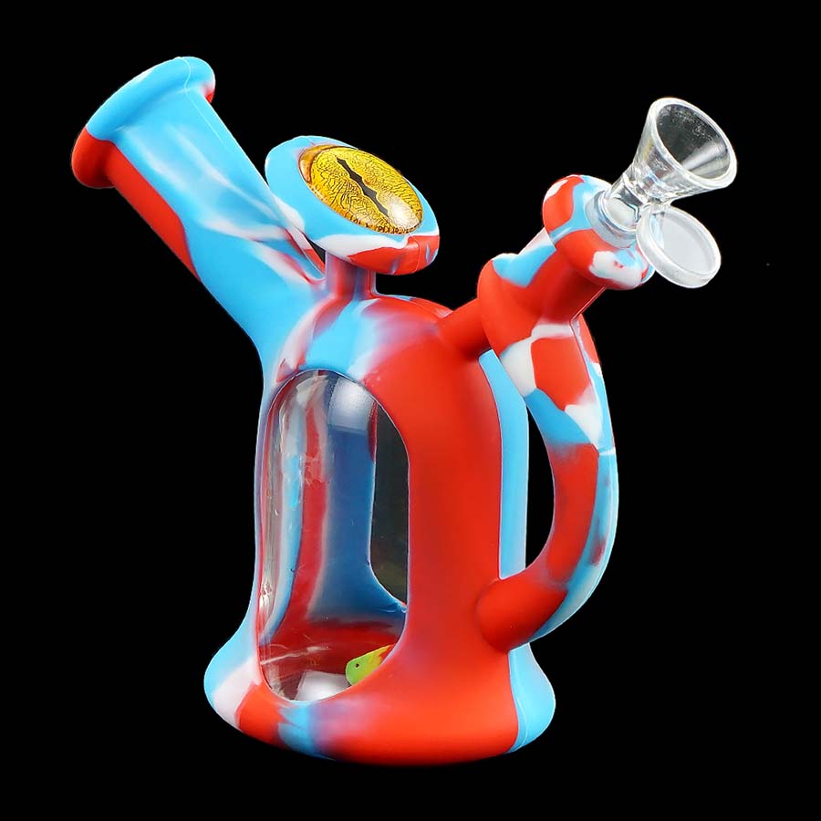 

Smoking water pipe silicone pipes thick glass bong dab rigs for cigarette