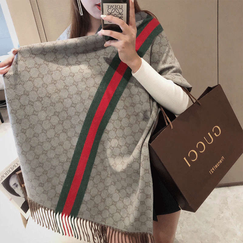

Women Designer Cashmere Scarf Fashion Wool Pashmina Womns WOOLLEN SCARVES WINTER WARM SHAWL LUXURY LADIES Letter Scarf Blanket GG's, Blue;gray