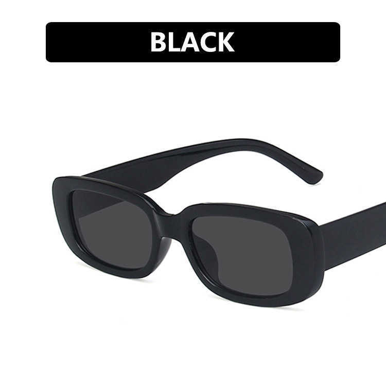 

rectangle new small sunglasses women vintage brand designer square sun glasses shades female uv400, White;black