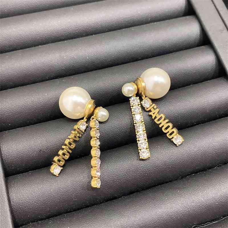 

Factory specials AA Special offer Designer new star same Pearl Earrings net red letter love pearl earrings female X4KH 8DZL