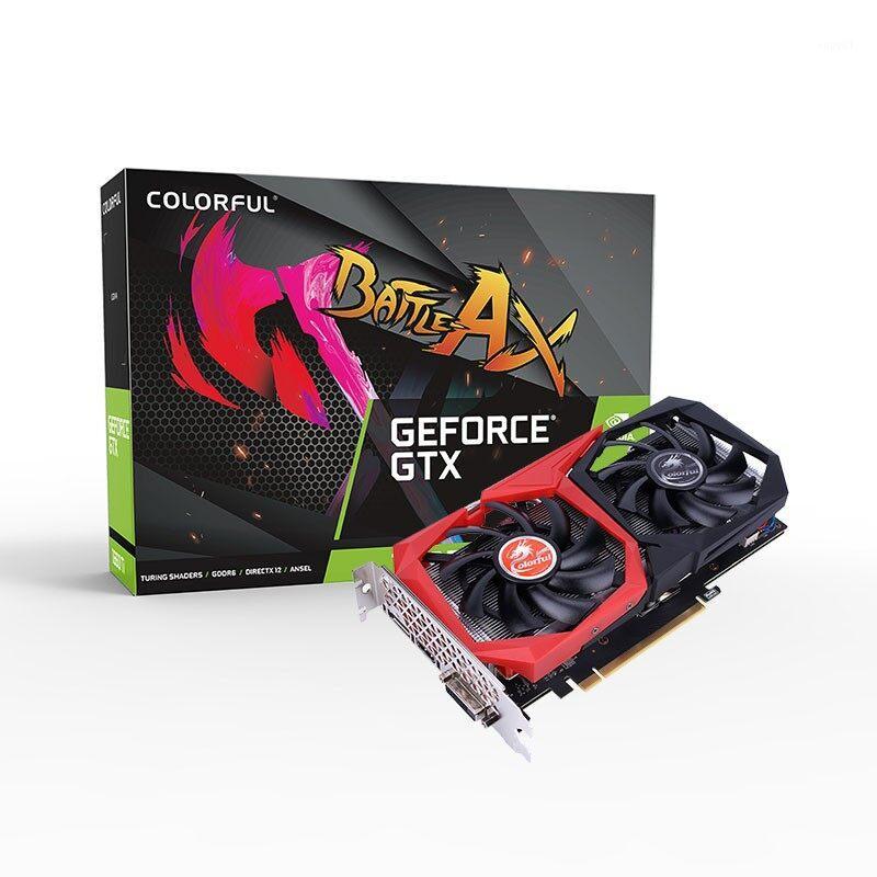 GTX 1660 TI BATTLE AX 6G Graphics Cards PC GPU GTX1660ti Computer 1770Mhz 12000Mhz GDDR6 For BTC Mining-image-736035041