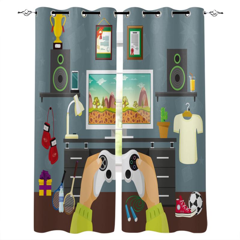 

Entertainment Game Abstract Simplicity Blackout Curatin Living Room Window Children's Curtains For The Bedroom Curtain & Drapes