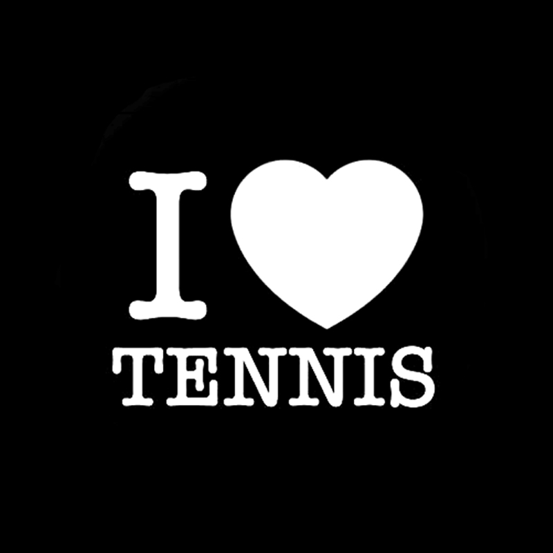 

12.5*9.6CM I love Tennis Player Decor Car Sticker Vinyl C16