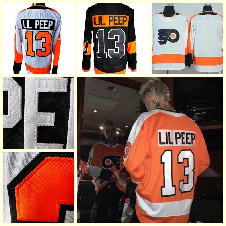 

Men PHL Philadelphia Flyers Lil Peep Jersey field NHL hockey jerseys, high quality hockey jerseys made of fine fabrics, Black;red