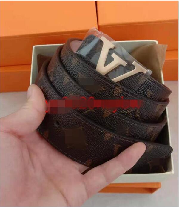 

Fashion Big Letter L buckle genuine leather belt no box designer V men women high quality mens belts, Black;brown