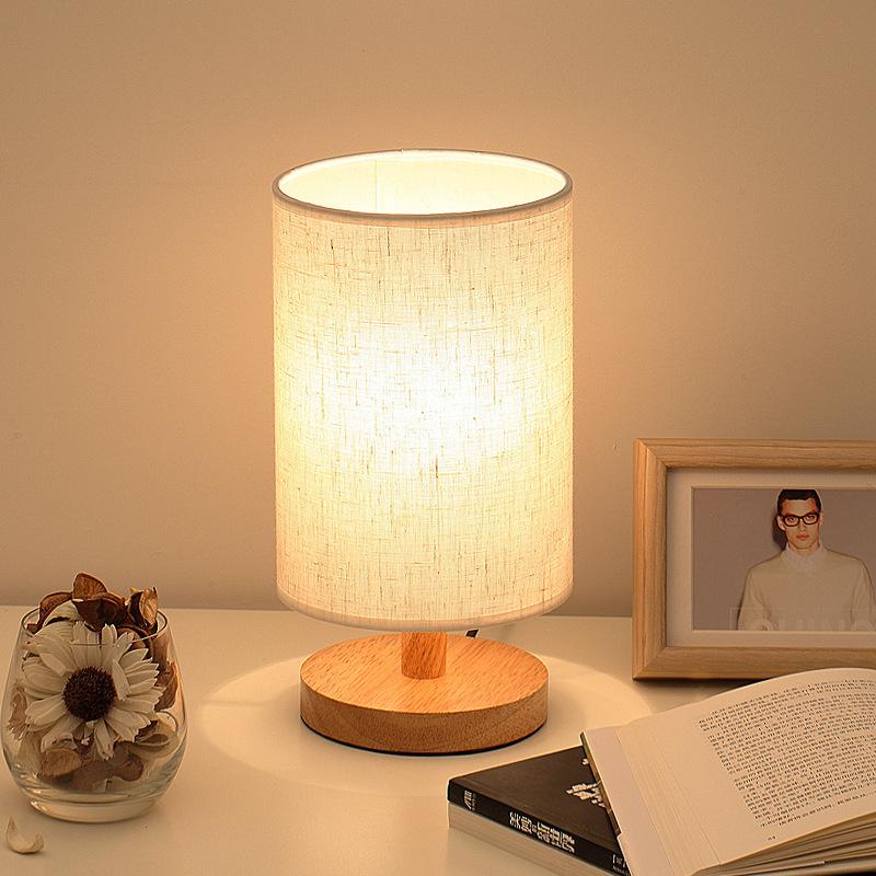 

Lamp Covers & Shades Nordic Wood Night Light LED Bedroom Bedside Reading Table Living Room Learning Decorative Lamps
