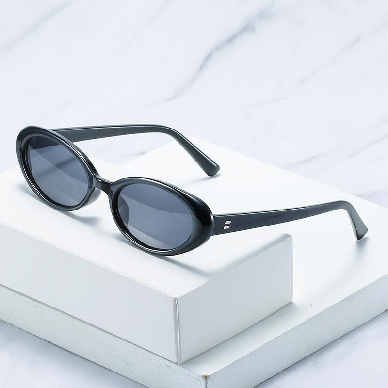 

Sunglasses Women Oval Sun Glasses Glitter Lenses Eyewear Candy Colorful Classic Transparent Frame UV400 Retro Summer Arrival