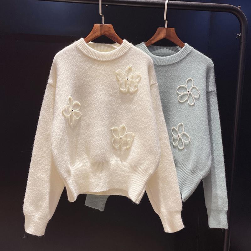 

Women's Sweaters Nomikuma 2021 Autumn Winter Women Korean Chic Sweet Japanese Sueter Mujer Vintage Elegant Jumpers Femme, White;black