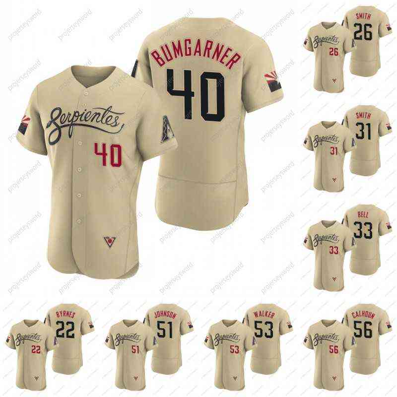 

Madison Bumgarner Diamondbacks Serpientes Jersey 2022 City Connect Eric Byrnes Pavin Smith Caleb Smith Jay Bell Randy Johnson Christian, 21 stephen vogt