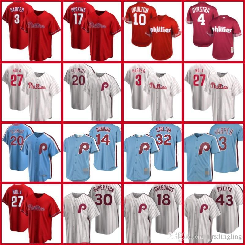 

Philadelphia J.T. Realmuto Phillies Bryce Jersey Harper Baseball Mike Schmidt Aaron Nola Rhys Hoskins Didi Gregorius McCutchen Roman Quinn, Blue;black