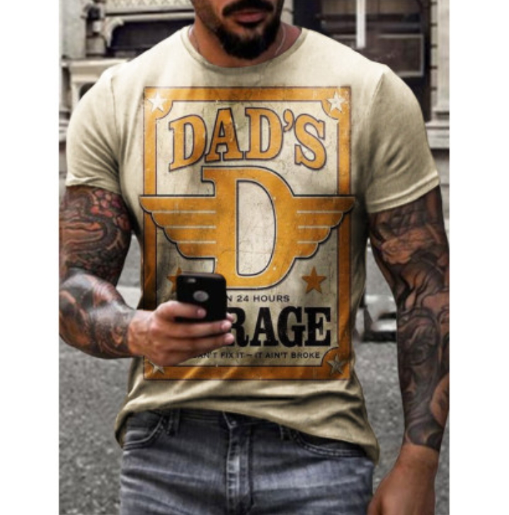

Nostalgic motorcycle pattern men's 3D printing T-shirt visual impact party top punk goth round neck high quality American muscle style, White;black