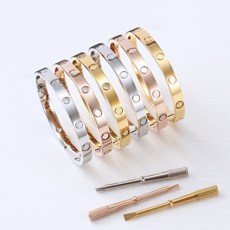 luxury Bangle female stainless steel screwdriver couple bracelet mens fashion jewelry Valentine Day gift for girlfriend accessories wholesal-image-737752669