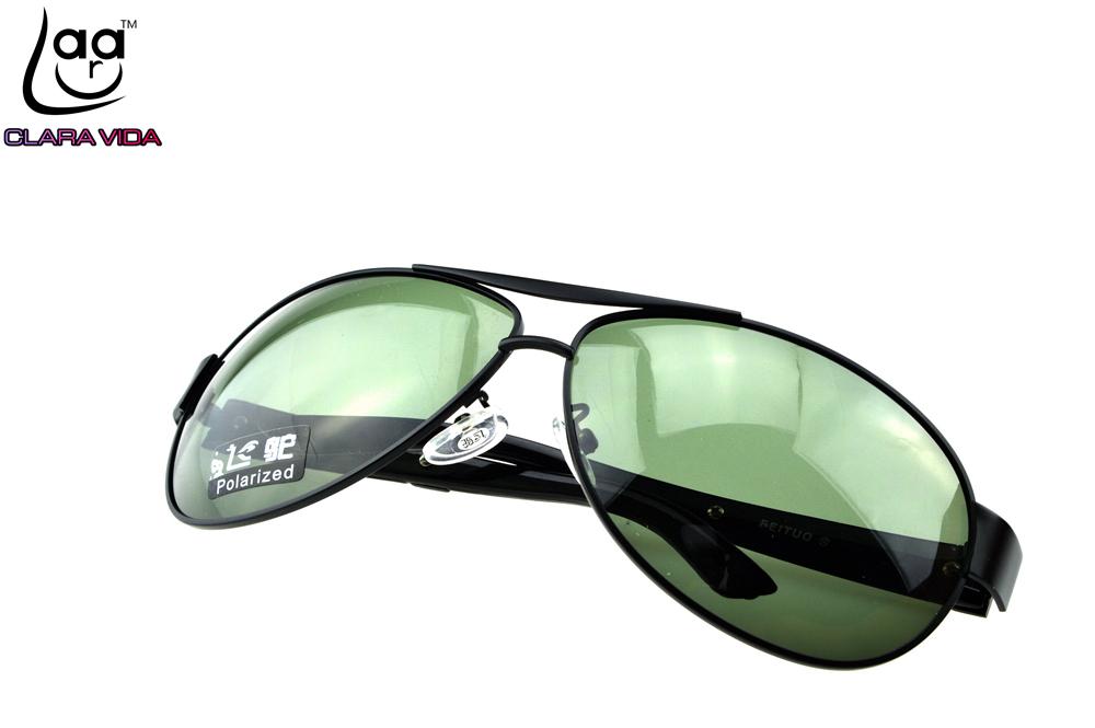 

CLARAVIDA=2021 MEN LARGE PILOT BLACK TAC Enhanced Polarization Polarized Square Green Lenses Driving Fishing Sunglasses, White;black