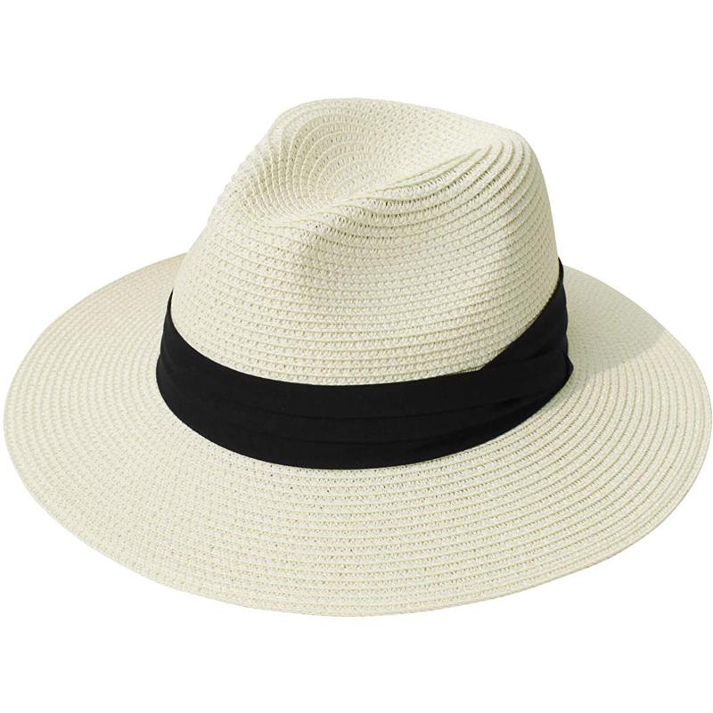 

Wide Brim Hats Simple Women Cap Outdoor Activities Foldable Casual Versatile Sunscreen Hat And Fashionable Women's Beach Straw #p30, White