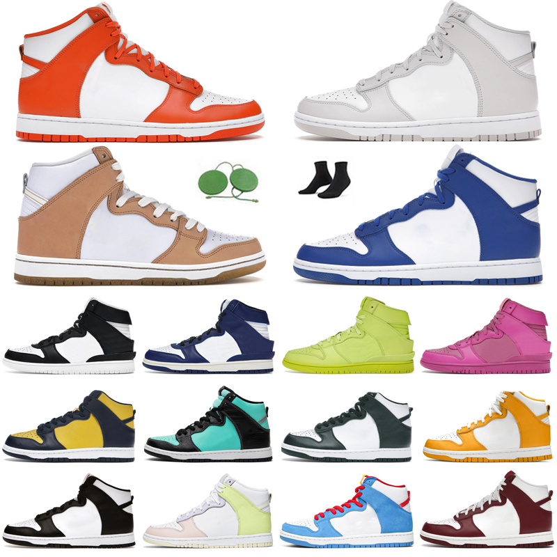 

Top Quality SB Dunk High Casual Shoes for men women Dunks Flash Lime White Black Panda Vast Grey Laser Orange Syracuse Team Green Mens Trainers Sport Sneakers, Game royal