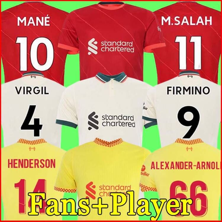 

Thailand 21 22 home soccer jerseys M.SALAH ALEXANDER ARNOLD MANE FIRMINO VIRGIL DIOGO J Thiago A.BECKER football shirt KEITA KONATE men kids kit 999, 21-22 home+patch1