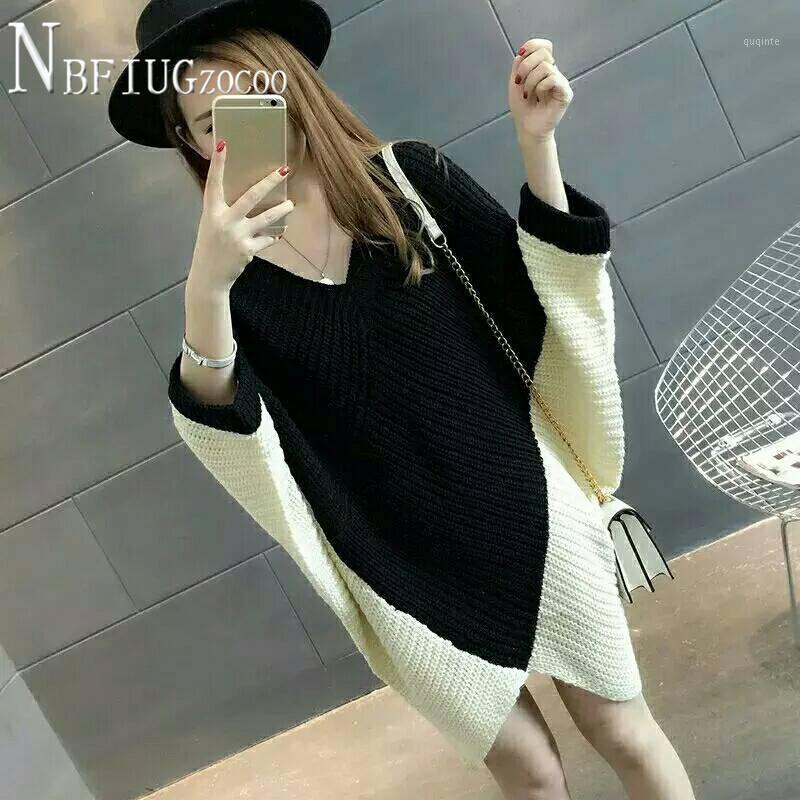 

Women' Sweaters 2021 Jumpers Knitted Clothes V Neck Female Fashion Women Clothing