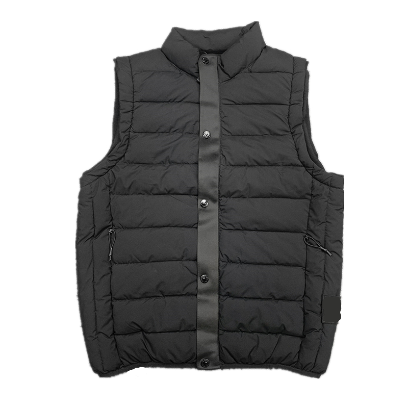 

Vest Men Mens and women's No hat Sleeveless Jackets Cotton-Padded Autumn Winter Casual Coats Male Waistcoat thickening bodywarmer down vests, Black 9820