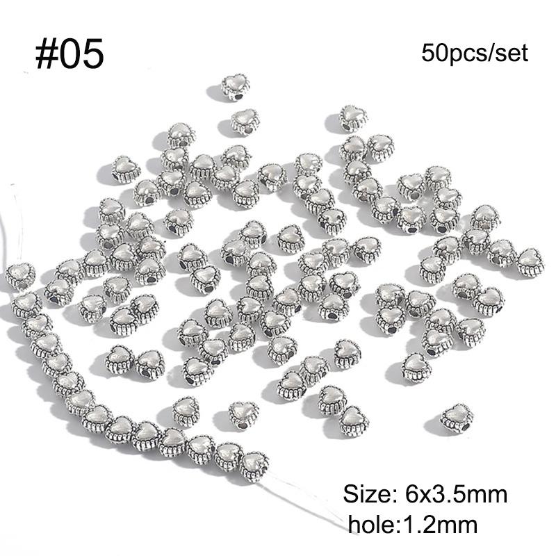 

Other 20/30/50pcs 10mm Antique Silver Plated Heart Charms Metal Spacer Beads For Jewelry Making Diy Finding Accessories