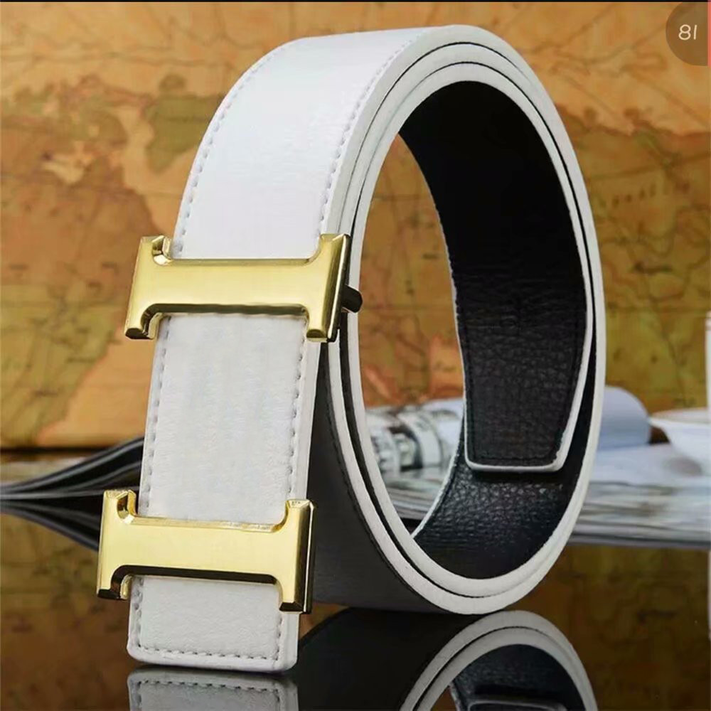 

2021 Top Mens Womens Designers Belt Casual Smooth Buckle Belts Style Optional Width High Quality 3.4cm With box H005, Black;brown