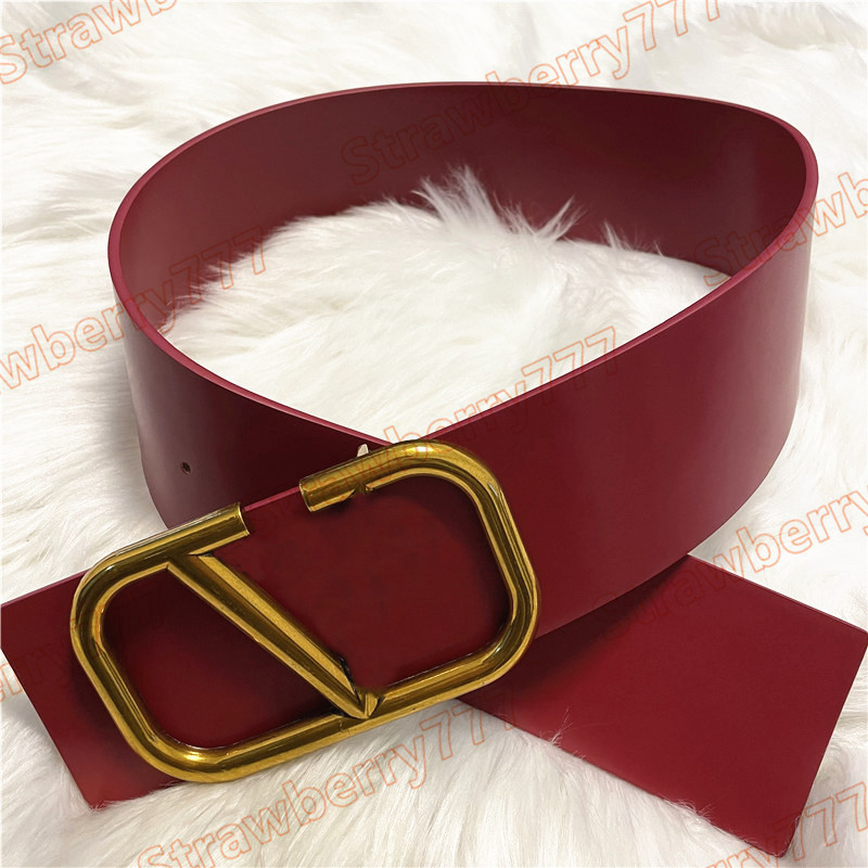 

2021 high quality 7.0cm Width Black red belt designer big gold Smooth buckle Fashion belts for mens and womens Business strap, Black;brown