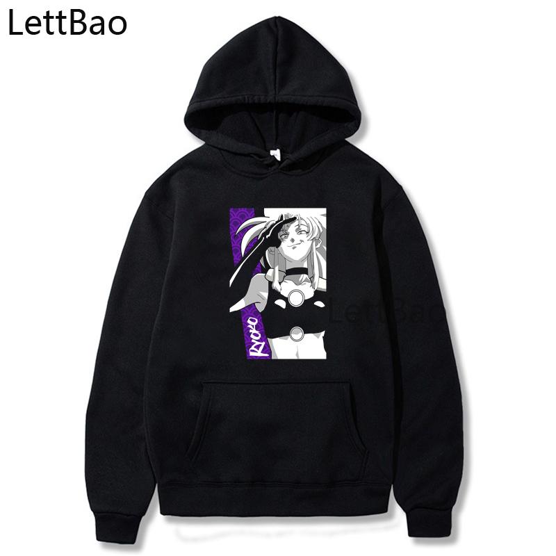 

Men's Hoodies & Sweatshirts Ryoko Hakubi Tenchi Harajuku Hip Hop Streetwear Punk Aesthetic Men Womens Autumn Winter Hooded Long Sleeve, Black